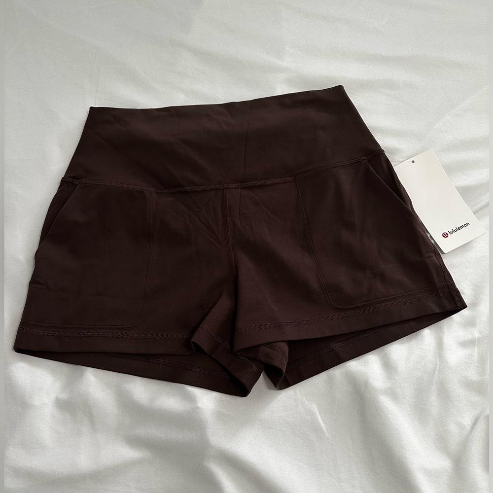 Women’s NWT Lululemon Align Classic Fit HR Short 3” Espresso